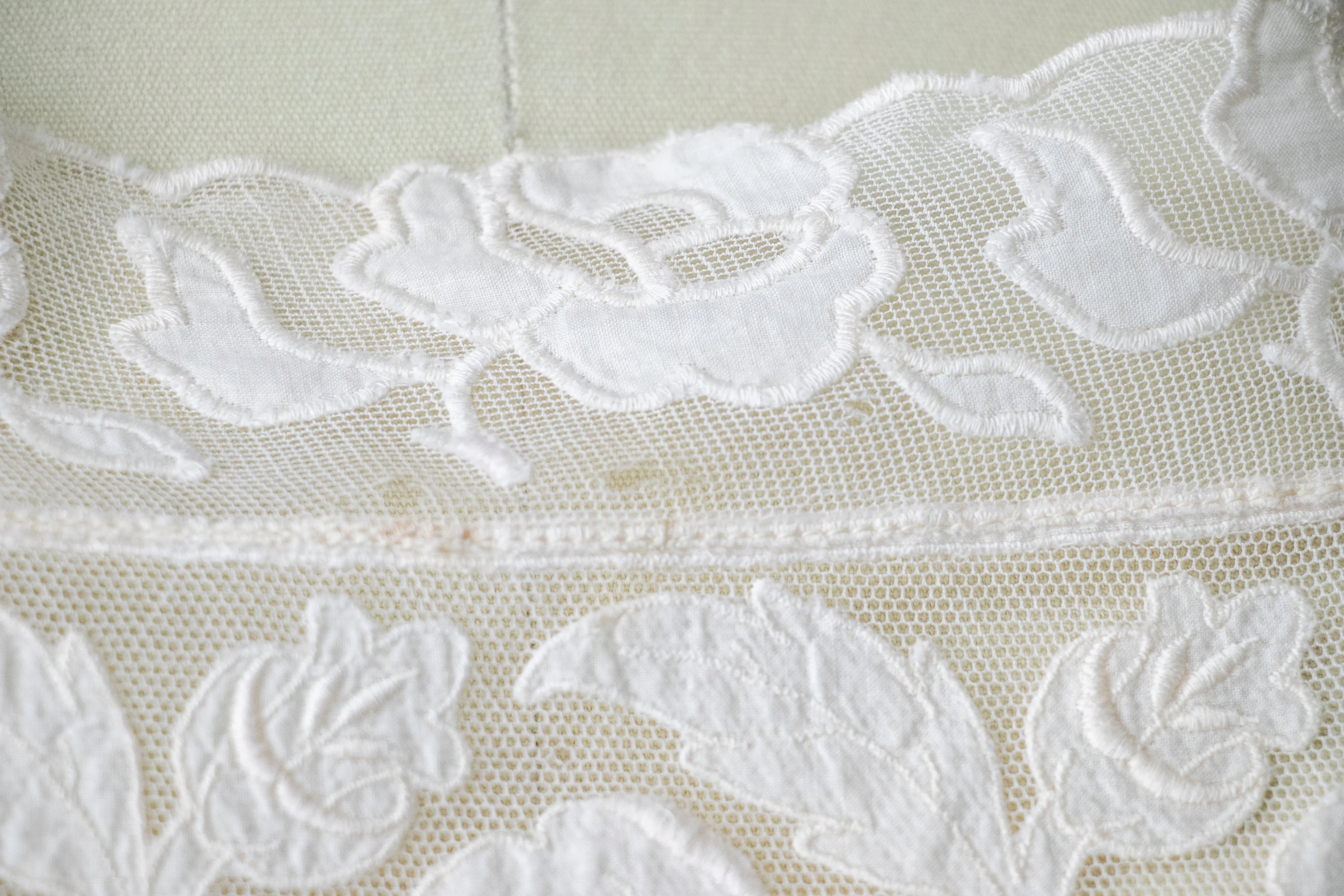 1920s Silk Slip Lace Lounge Dress M