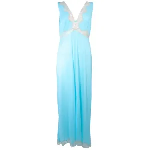 EMILIO PUCCI Poly Jersey Blue Lace Slip Dress Size M