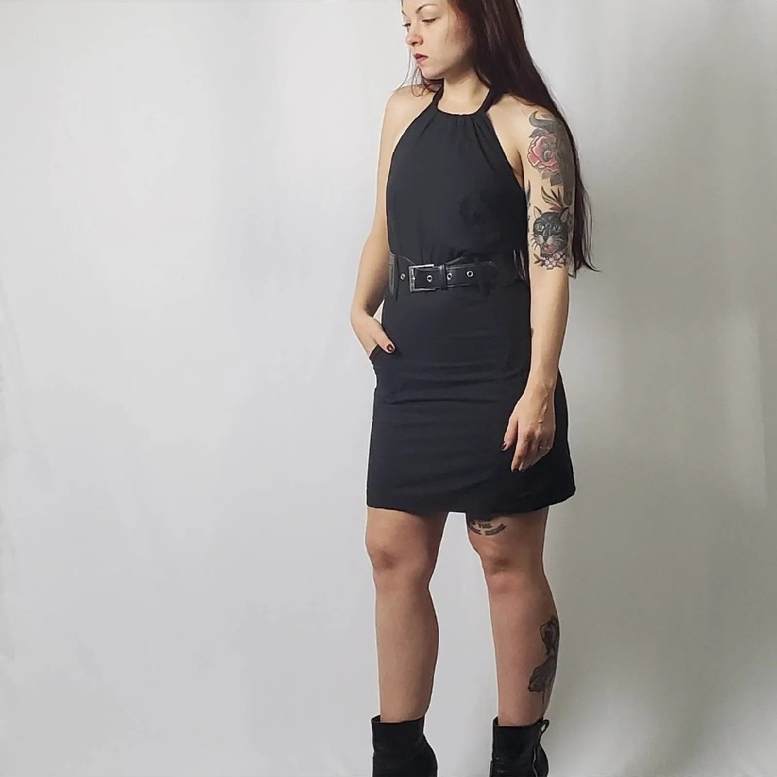 Guess casual black  halter mini dress