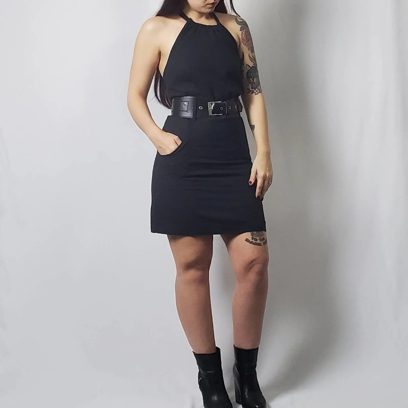 Guess casual black  halter mini dress