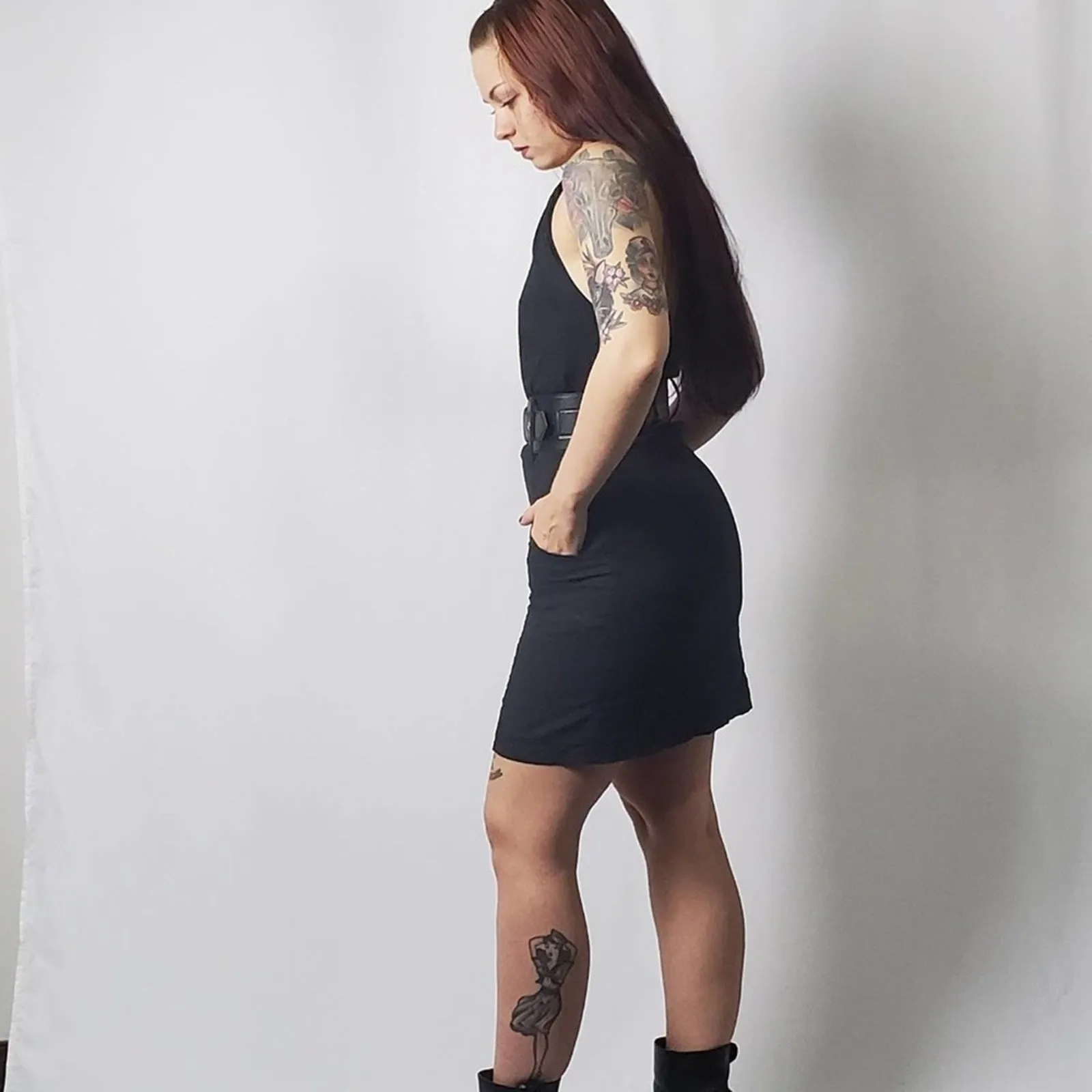Guess casual black  halter mini dress