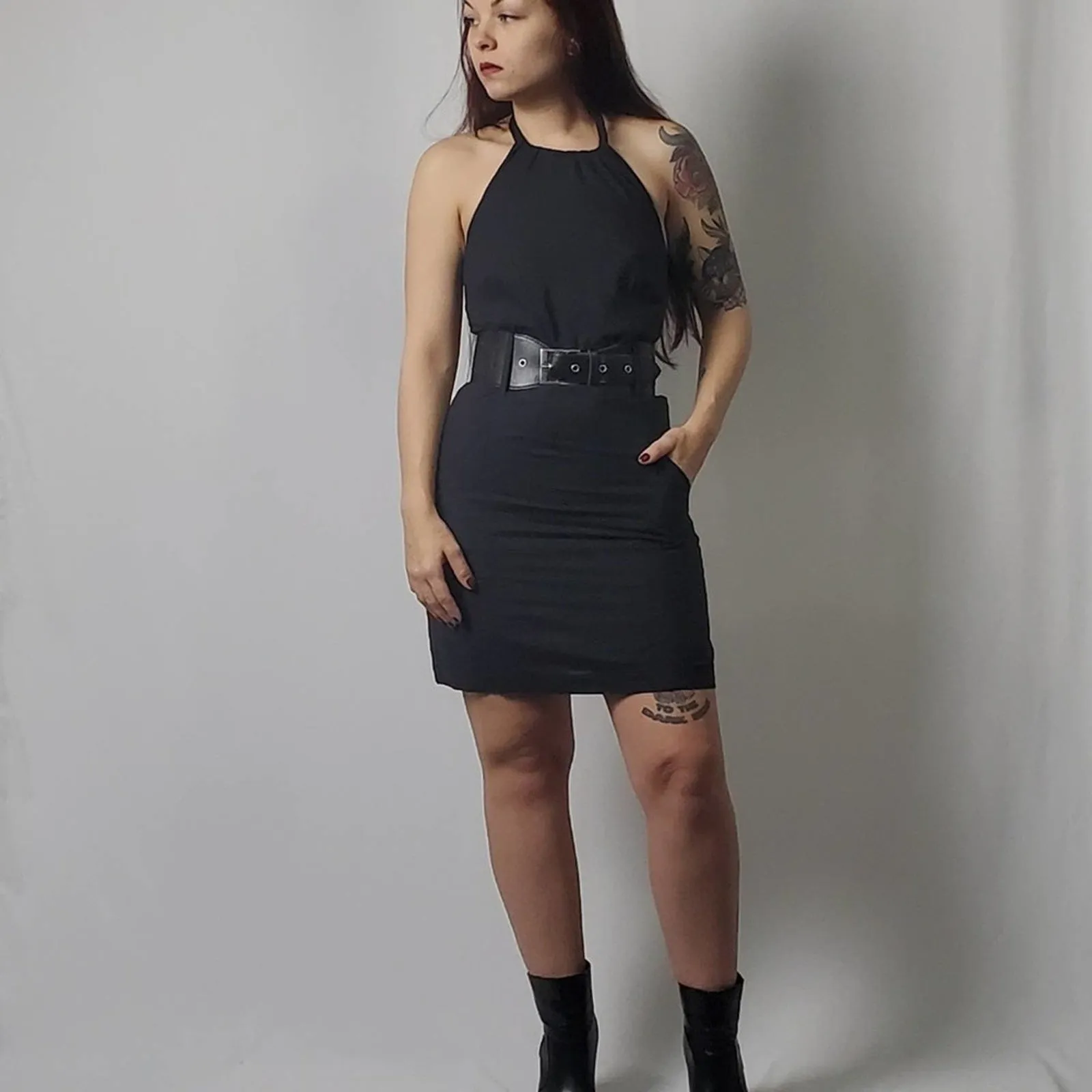 Guess casual black  halter mini dress