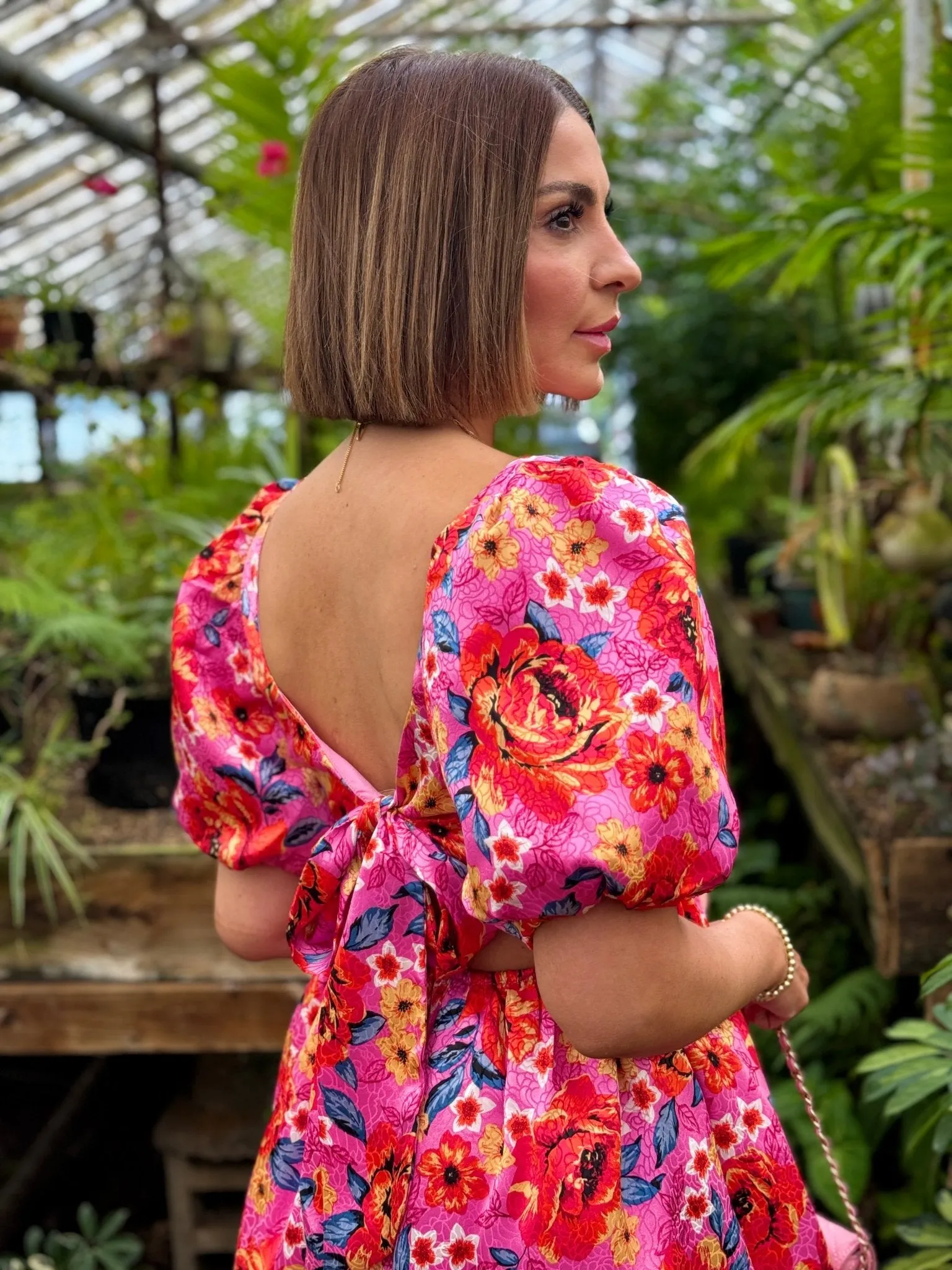Hannah Elastic Waist Mini Dress (Daisy Days) by Buddy Love
