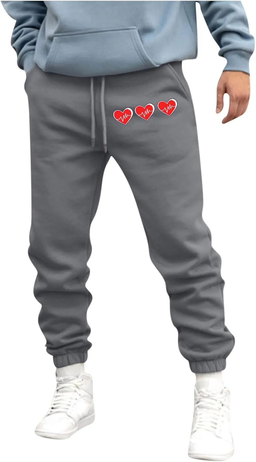 Men Jogger Sweat Pant Slim Fit Sweatpants Casual Running Sports Pants Tapered Trousers Jogging Bottoms with Pockets