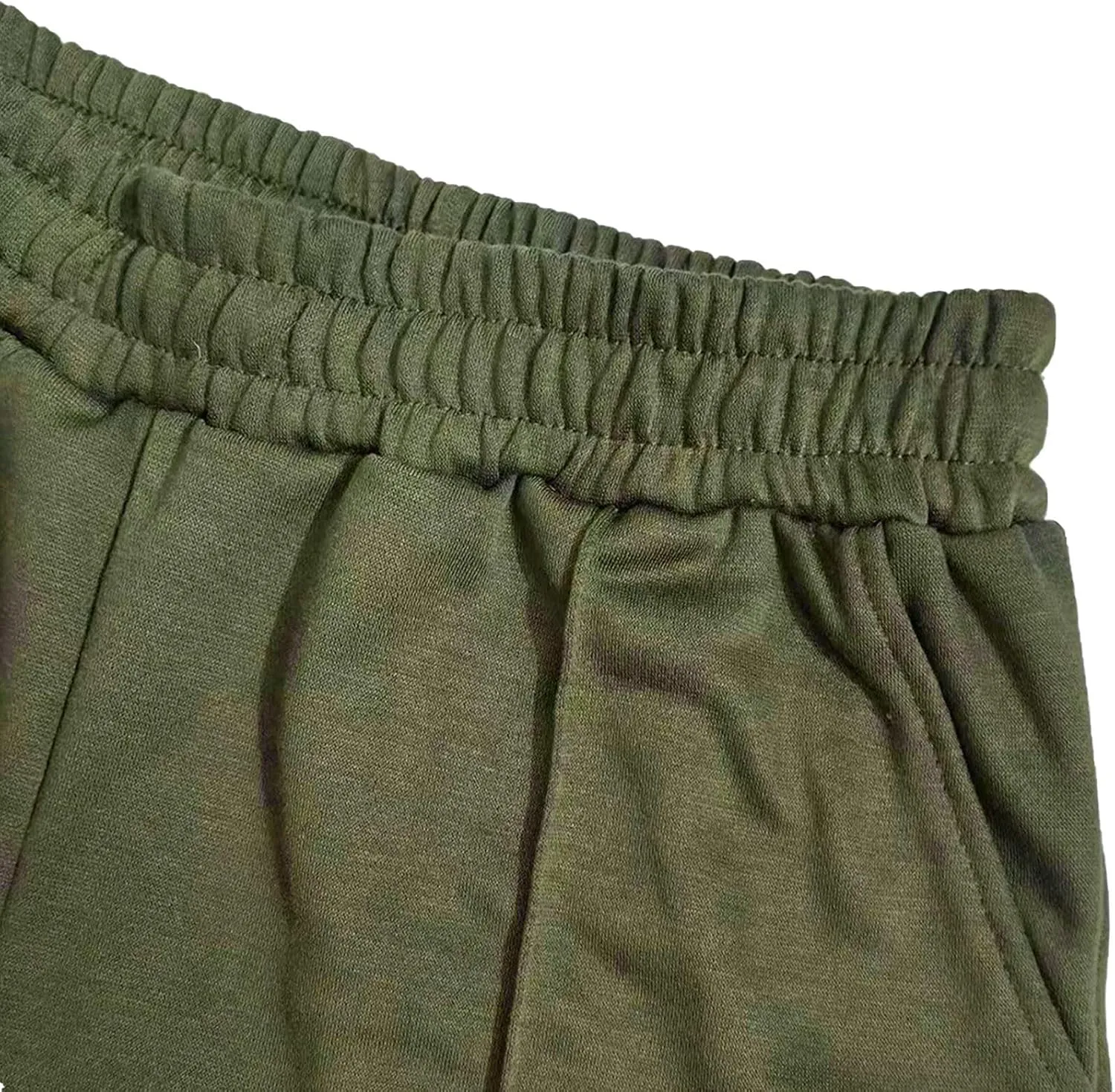 Mens Tracksuit Bottoms Elastic Waist Drawstring Sweatpants Solid Color Trousers Slim Fit Thickened Leggings with Pocket
