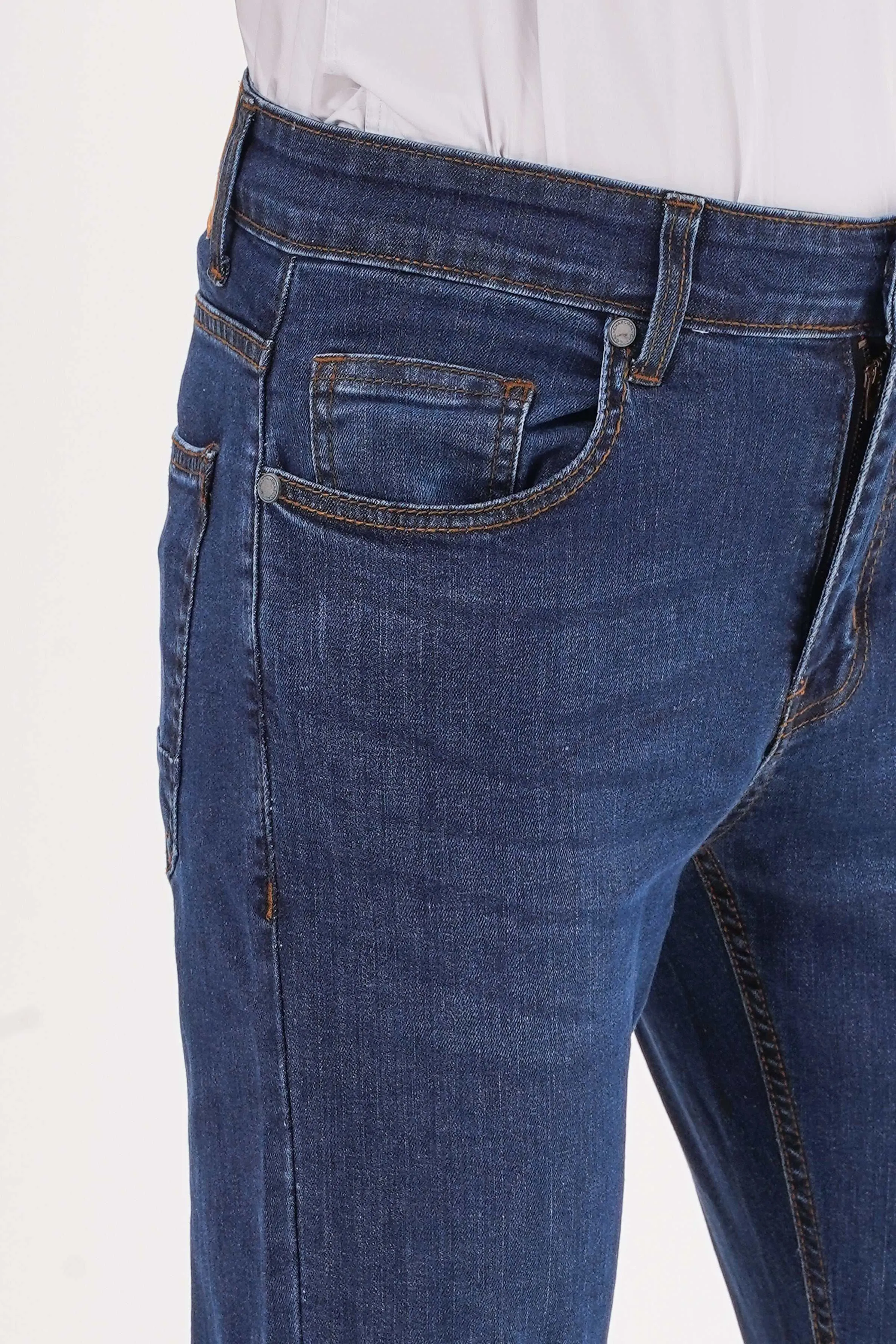 SLIM LEG JEAN MID BLUE