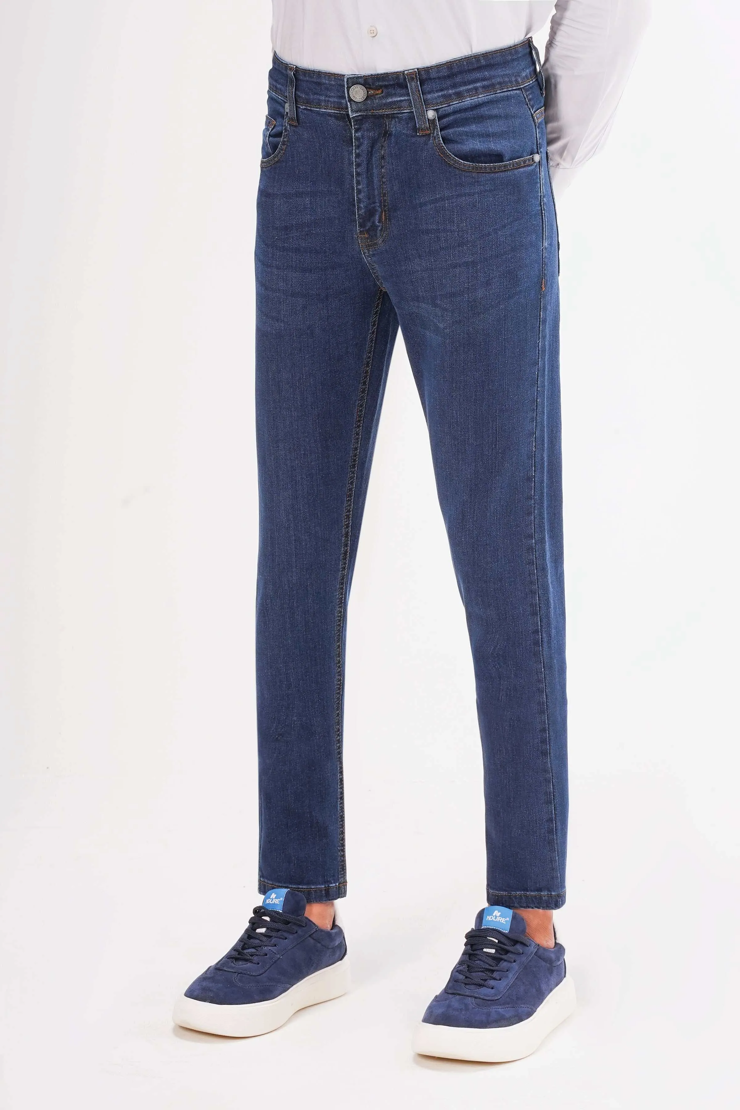 SLIM LEG JEAN MID BLUE